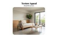 Japanese aesthetic 2-Seater Loveseat Nordic Design Upholstered Wooden Loveseat space-saving Sofa sturdy Wood Frame for Apartment Dwellers, Guesthouse Owners, Young Adults, Lounge Area, Bedroom, Office