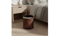 PU Leather Waste Container Elegant Leather Trash Can Decorative