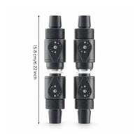 2 Pieces Ball Stopcock with Quick Connector Smooth Action Inline Shut off Ball Stopcock Tubing Connector with Control Lever for Water Circulation
