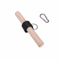 Thickened Nylon Strap Wrist and Forearm Roller Comfortable Grip Wrist Roller Muscle Building Beech Wood Arm Exercise Device Portable for Weightlifters, Bodybuilders, Athletes