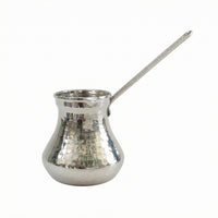 Small Pouring Spout Hammered Metal Coffee Pot Flared Body Hand-Hammered Coffee Pot Reflective Drinkware Silver-Colored for Tea Serving