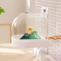 Cage-Mounted Bird Bath & Feeder, Multi-Functional Bird Feeding Station, Easy Clean for Small Garden Birds