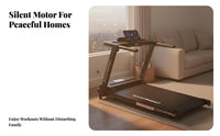 Foldable Electric Treadmill Shock Absorption System Home Running Machine Quiet Motor Folding Treadmill for Apartment Dwellers