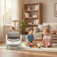 Open-Top Automatic Litter Box Electric Self-Cleaning Cat Litter Box for Cats, Indoor, Home