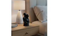 Nordic Aesthetic Abstract Couple Statue Minimalist Design Romantic Embrace Sculpture Long-Lasting Resin Abstract Love Sculpture Ceramic-Like Finish for Couples, Living Room, Bedroom, Tabletop, Bookshelf