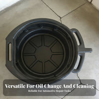 Oil Drain Pan Large Capacity Fluid Drain Pan Sturdy Waste Oil Collection Basin for Truck Owners, DIY Enthusiasts, Workshop, Garage, Driveway