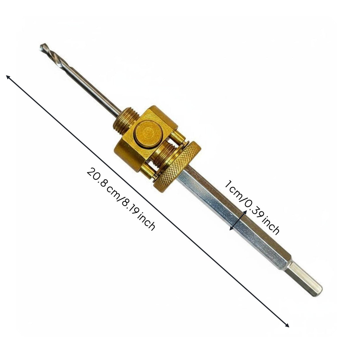 Extended Hex Shank Hole Saw Mandrel Quick Release Hole Saw Arbor Power Tool Accessory for Carpenters