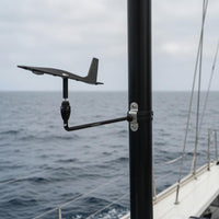 Clamp Mount Sailboat Wind Vane Long Arm Mast Wind Vane Streamlined Marine Hardware