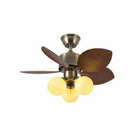Stained Glass Overhead Fan Silent Motor Vintage Overhead Fan Expansive Air Movement Chandelier for Restaurant, Dining Room