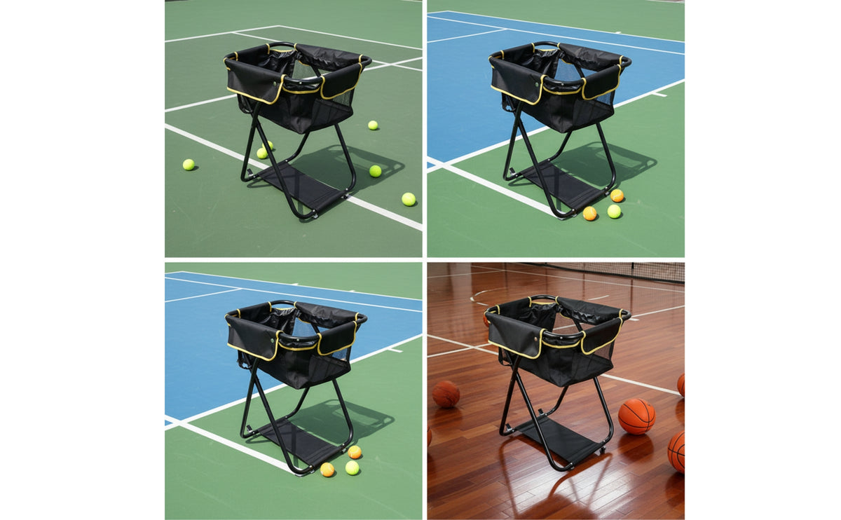 Multi-functional Movable Ball Picker Cart for Tennis, Pickleball, Baseball