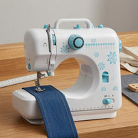 Portable Sewing Machine Compact unrestrictedArm Sewing Machine Home Appliance Spool Holder Easy to Use
