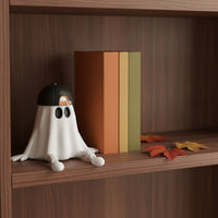 specters Figurine with Baseball Cap Spooky Dangling Leg Funny Halloween Decor for Collectors, Tabletop, Desk