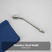 Rustproof Angled Pressure Washer Wand Leak-Resistant O-Rings Stainless Steel Spray Lance Heavy-Duty Construction for Professional Cleaners