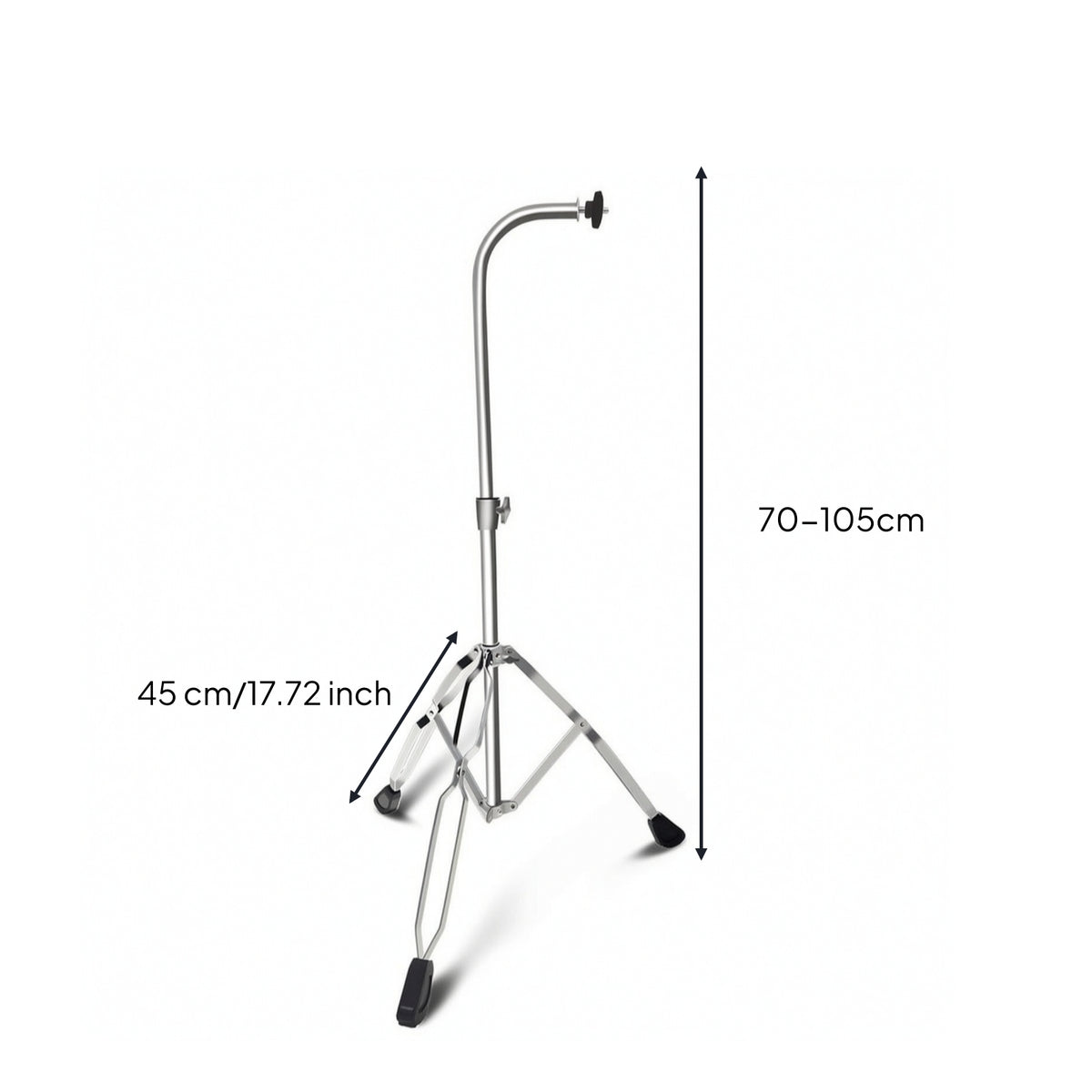 Height-Adjustable Tripod Stand with Curved Arm Stable Instrument Support Stand Non-Slip Instrument Holder Portable for Performers