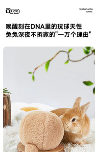 Rabbit Toy Entertainment Ball for Hamsters, Cotton Linen, Wear-Resistant
