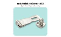 316 Stainless Steel Safety Hasp Saltwater Grade Hasp Latch Security Hardware Rustproof Mirror Polished Finish