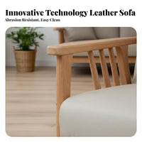 Nordic Design Wood Frame Settee Minimalist and design Sofa Small Space Solution Couch Comfortable Upholstery for Apartment Dwellers, Interior Designers, Living Room, Boutique, Reception Area, book niche