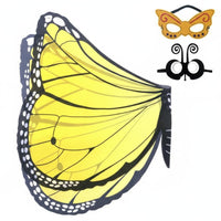 Includes Accessories flutterer Shawl with face covering lively hues flutterer Shawl Set universal size Fairy appendages Lightweight material for children, Girls, young children, Stage Performances, Halloween, Birthday Parties, Music event