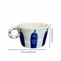 2 Pieces Spotted Mug Set Reusable Spotted Mug Chip Resistant for Partners