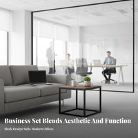Minimalist Design 3 Piece Lounge Suite Business design 3-Piece Couch and Chair Set Flexible Combination Reception Seating Comfortable Backrest for Corporate Buyers, Waiting Room, Small Spaces