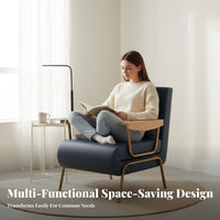 two-in-singleUse Fold-down Futon Bed Foldable Design transforming Sofa Space-Saving Sleeper Couch Easy Conversion for Apartment Dwellers, Guest Hosts, Students, Small Spaces, Living Room, Office