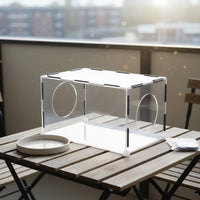 High Clarity Acrylic Grinding Dust Box Clear Vision Acrylic Dust Cover Box Safety Protection Transparent Grinding Guard Easy Cleaning for Crafters, Hobbyists, Jewelry Makers, Desktop, Craft Room