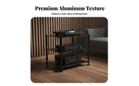 Sturdy Construction High-Fidelity Equipment Stand Vibration Reduction Aluminum Amplifier Stand Shock Absorbing Feet Multi-Tier Audio Rack Ventilated-Air Shelving for Audiophiles, Home Studio
