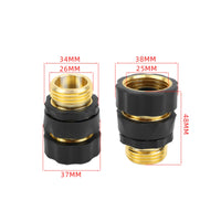 2 Pieces Garden Hose Quick Connector Heavy Duty Male and Female Hose Easy-Grip Hardware for Homeowners, Yard