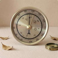 Round Analog Weather Instrument with Scale Air Pressure Meter Traditional Design Air Pressure Meter