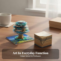 Creative Gift Tear-Away Paper Art Calendar Artistic Decoration 3D Memo Pad Calendar Surprise Reveal for Adults, Students, Study Room