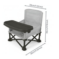 High Chair with Tray Metal Frame Foldable Highchair for Mealtime