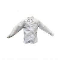 Pointed Collar 1/6 Scale Doll Shirt Long Sleeves Collared Button-up Doll Shirt Chest Pocket Toy Clothing Woven Textile
