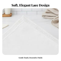 White Handkerchief Elegant Design Lace Handkerchief Absorbent White Lace Hankie for Crafters, Artists, Crafting, Weddings, Party Favors