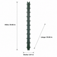 10 Pieces Y-Shaped Fence Posts, Dark Green Thickened Pasture Fence Posts Made of Steel, Galvanized Metal Posts for Chicken Coop and Vegetable Garden