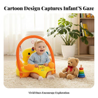 Anti-Fall Design creatureShaped Sit-up Coach Soft and Skin-Friendly creatureShaped Learning Chair Non-Slip Bottom Baby Seat 360 Degree Support for Infants, New Moms, Parents, Feeding Time, Nursery, Playtime, Living Room