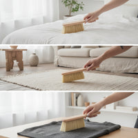 Bed Brush with Wooden Handle Dense Bristles Bed Brush Versatile Duster for Bedroom, Home