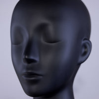 Premium Mannequin Head for Displaying Wigs, Hats, and Jewelry, White Head Base, Window Display Model with Silver Base