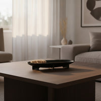 Hammered Metal Tray Modern Aluminum Tray Handcrafted Bowl for Coffee Table, Sideboard