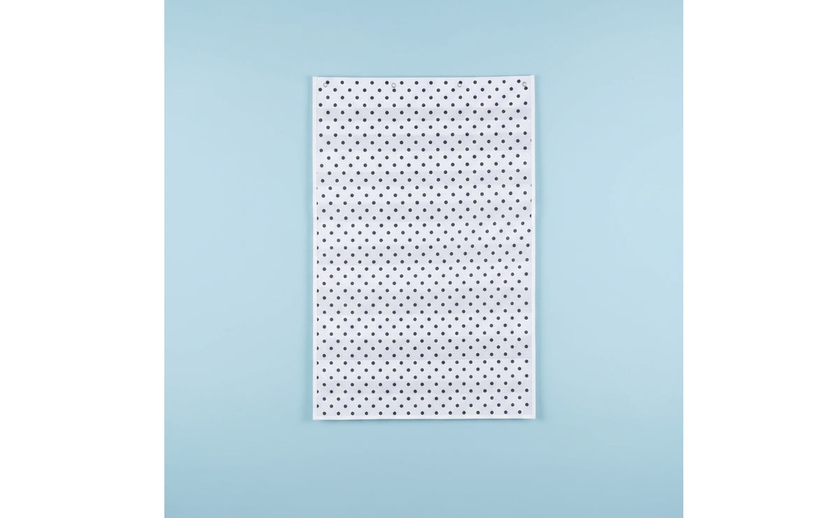 Pocket Chart with Clear Pockets Polka Dot Hanging Pocket Simple to Hang to Hang for Teachers, Homeschoolers, Homeschool, Playroom