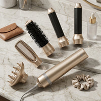 Hot Air Styler with Interchangeable Heads Volumizing 5-in-1 Hair Styling Tool Electric Hair Wand with Detachable Brushes