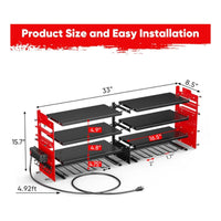 Metal Wall-Mounted Tool Organizer Space-Saving Power Tool Organizer Large Capacity Drill Holder Rack Stable for DIYers, Garage