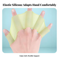 Increases Thrust Webbed Swimming Gloves Highly Elastic Webbed Swim Gloves Secure Fit for Men, Women, Snorkeling, Water Sports, Aqua Aerobics