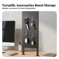 Space Saving Design Desktop Pegboard Organizer Heavy Duty Desktop Pegboard No Drilling Required over-Desk Shelving System Multiple Mounting Options for Students, Dorm Room, Study