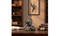 Bull Monster Figurine Gothic Bull Bust Statue Monster Bust for Bookshelf