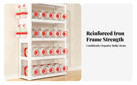 Multi-Tier Design Pegboard Countertop Rack Space Saving Household Storage Sturdy Construction Display Shelf Slim silhouette for Students, Homeowners, Office Workers, Bay window opening, Kid's Room, Bedroom, Kitchen Counter