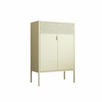 Large Capacity 2-Door Metal Locker sun resistant Low 2-Door Utility Locker Waterresistant Storage Cabinet Multipurpose for Homeowners, Office Workers, Balcony, Kid's Room, Bedroom, Basement