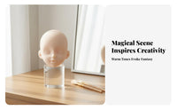 Makeup Practice Head White Skin Tone DIY Doll Head Craft Supply Sleek Surface Long-Lasting for Crafters, Crafting