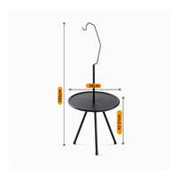 Compact Round Folding Table Space-Saving Adjustable Folding Table Stable for Storage