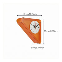 Frosted Acrylic Double Sided Corner Wall Clock Minimalist Style Triangular Wall Clock