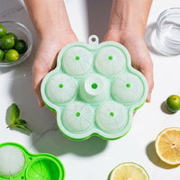 Soft Drinks Round Ice Maker for a Home Bar, Reusable Silicone Ball Maker with Easy Release, Food-Grade Kitchen Gadgets, Gift for Him 7-Ice Tray